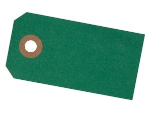 Paper Line Manillamærke 40x80mm 10stk grøn