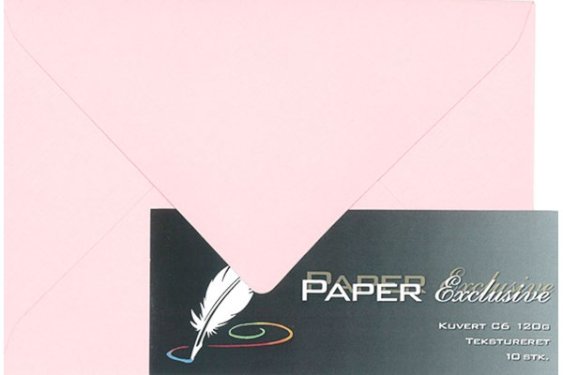 Paper Exclusive Kuvert C6 120g blossom tekstureret 10stk.