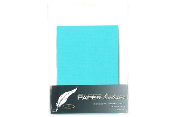 Paper Exclusive Bordkort 10x7cm azurblå tekstureret 10stk.