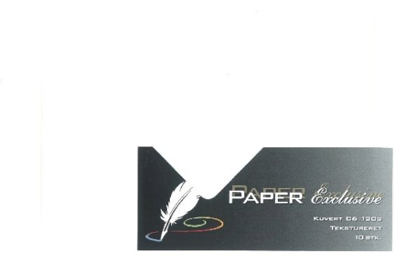 Paper Exclusive Kuvert C6 120g hvid tekstureret 10stk.