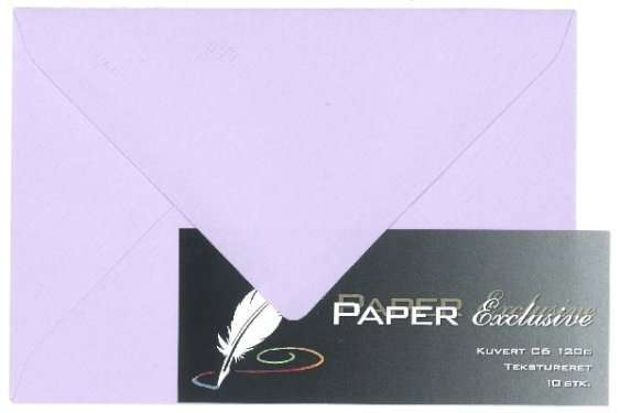 Paper Exclusive Kuvert C6 120g violet tekstureret 10stk.