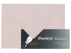 Paper Exclusive Kuvert C6 120g gl. rosa tekstureret 10stk.