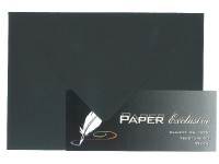 Paper Exclusive Kuvert C6 120g sort tekstureret 10stk.