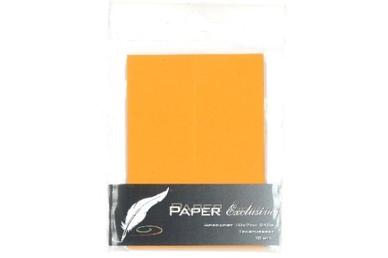 Paper Exclusive Bordkort 10x7cm orange tekstureret 10stk.