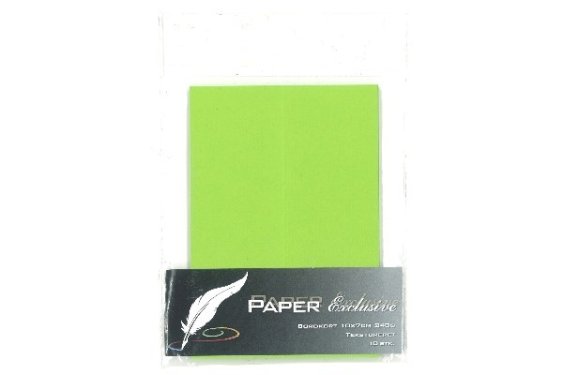Paper Exclusive Bordkort 10x7cm lime tekstureret 10stk.