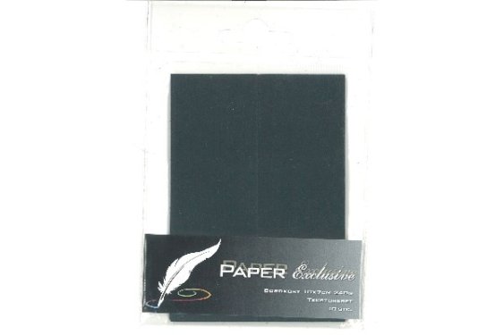 Paper Exclusive Bordkort 10x7cm sort tekstureret 10stk.