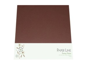 Paper Line Fantasy karton 180g 30,5x30,5cm 10stk mørkebrun