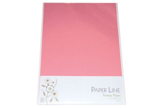 Paper Line Fantasy karton 180g A4 10stk i pakke rosa