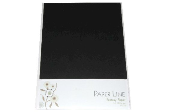 Paper Line Fantasy karton 180g A4 10stk i pakke sort