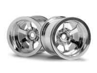 HPI Racing Scorch 6-Spoke Wheel Shiny Chrome (55X50Mm/2Pcs)