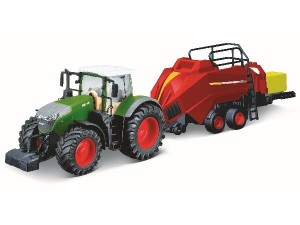 BURAGO Tractor w/bale lifter Fendt 1050 Vario 10cm green