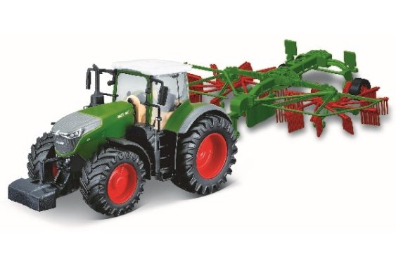 BURAGO Tractor w/whirl rake Fendt 1050 Vario 10cm green