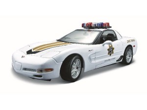 MAISTO 2001 Chevy Corvette Z06 Police 1:18 white