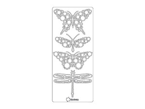 Craft Line Decorstix 10x23cm guld sommerfugle