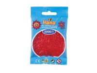 HAMA Hama mini perler 2000stk transp. rød