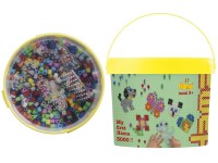 HAMA Hama maxi perler 3000stk + 4 plader i bøtte gul