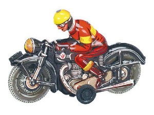 Wilesco 10588 motorcykel 16 cm, sort, friktion