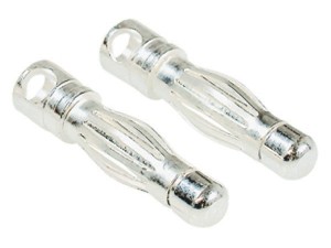 LRP 4mm silver universal connectors (5 pairs)