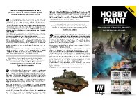 Vallejo Color chart Hobby Paint
