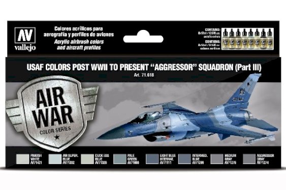 Vallejo USAF colors post WWII Aggressor part III 8x17ml