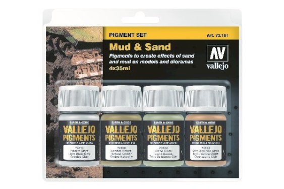 Vallejo Mud & Sand Pigment 4x35ml set