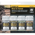 Vallejo Mud & Sand Pigment 4x35ml set