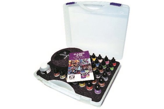 Vallejo Basic Game Air Colors & Airbrush in carrying bag