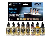 Vallejo Model Air set Titanic colors 8x17ml navy colors