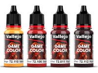 Vallejo Game Color, red color set 4x18ml 