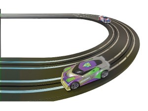 Scalextric Micro, track extension pack straight & curved 1:64