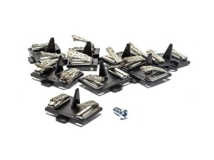 Scalextric Micro, spare guide blade pack 8pcs w/screws 1:64