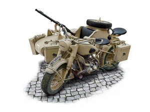 ITALERI 1:9 BMW R75 German Milit. Motor. w/Sidecar
