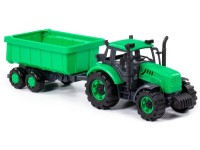 POLESIE Traktor med tippevogn 37x10x11cm, grøn