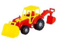 POLESIE Traktor m/front & bagskovl 37x17x22cm i net ass