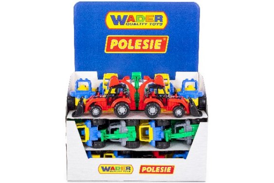 POLESIE Traktorer ass. i borddisplay 60x40x74cm