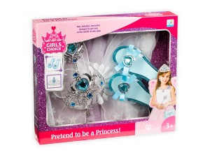 Choreyee Toys Udklædningssæt Fe/Prinsesse, hvid/blå