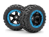 BLACKZON Slyder MT Wheels/Tires Assembled (Black/Blue)