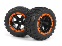 BLACKZON Slyder MT Wheels/Tires Assembled (Black/Orange)