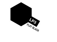 TAMIYA Tamiya Lacquer Paint LP-3 Flat Black (Flat)