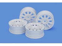 TAMIYA TH 10-Spoke Wheels (White) (24mm Width, Offset 0)