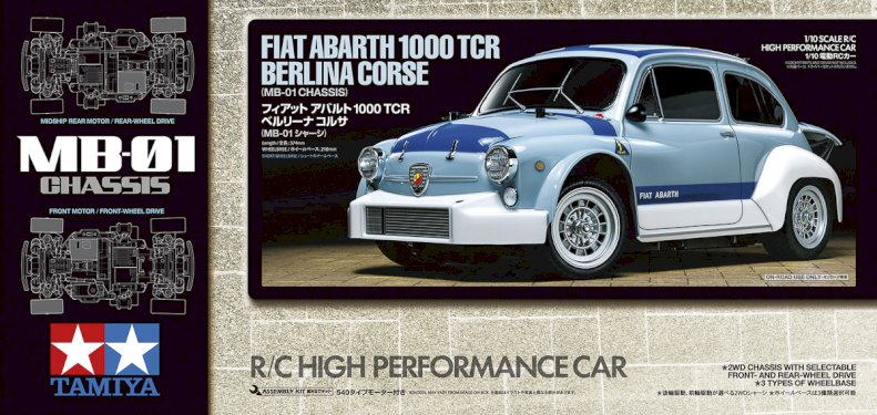 TAMIYA 1/10 R/C Fiat Abarth 1000TCR Berlina Corsa (MB-01)