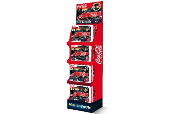 REVELL Display 12x3D Puzzle Coca-Cola Truck LEDL130