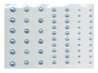 Perle halv 3-7mm 58stk blå
