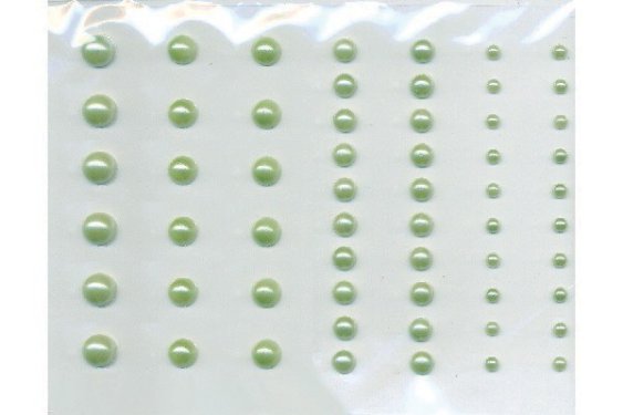 Perle halv 3-7mm 58stk grøn