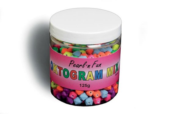 Pearl ´n Fun Pearl`n fun mat oktogram 8mm ass farver 125g bøtte