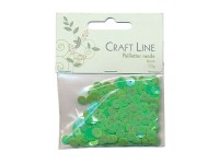Craft Line Pailletter rund 6mm grøn 10g