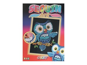Sequin Art Ozzy Owl 25x34cm