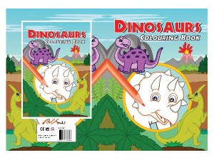 Malebog A4 Dinosaurs Colouring 16 sider