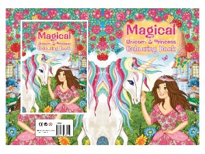 Malebog A4 Magical Unicorn & Princess 16 sider