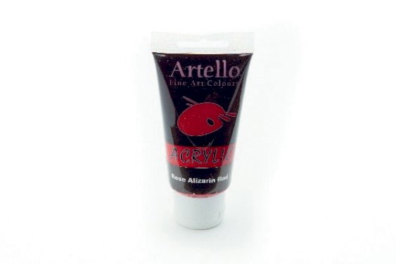 Artello acrylic 75ml Rose Alizarin Red
